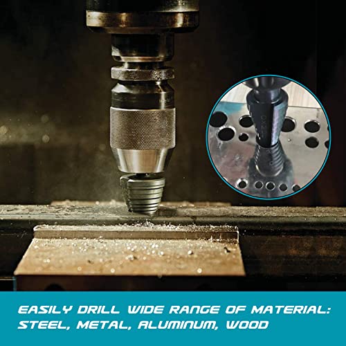Oxmul CO35A2-35A3 M35 Step Drill Bit Set,1/8 Inch To 7/8 Inch 25-Steps, Cobalt Bits, Heavy Duty For Stainless Steel thumb #5
