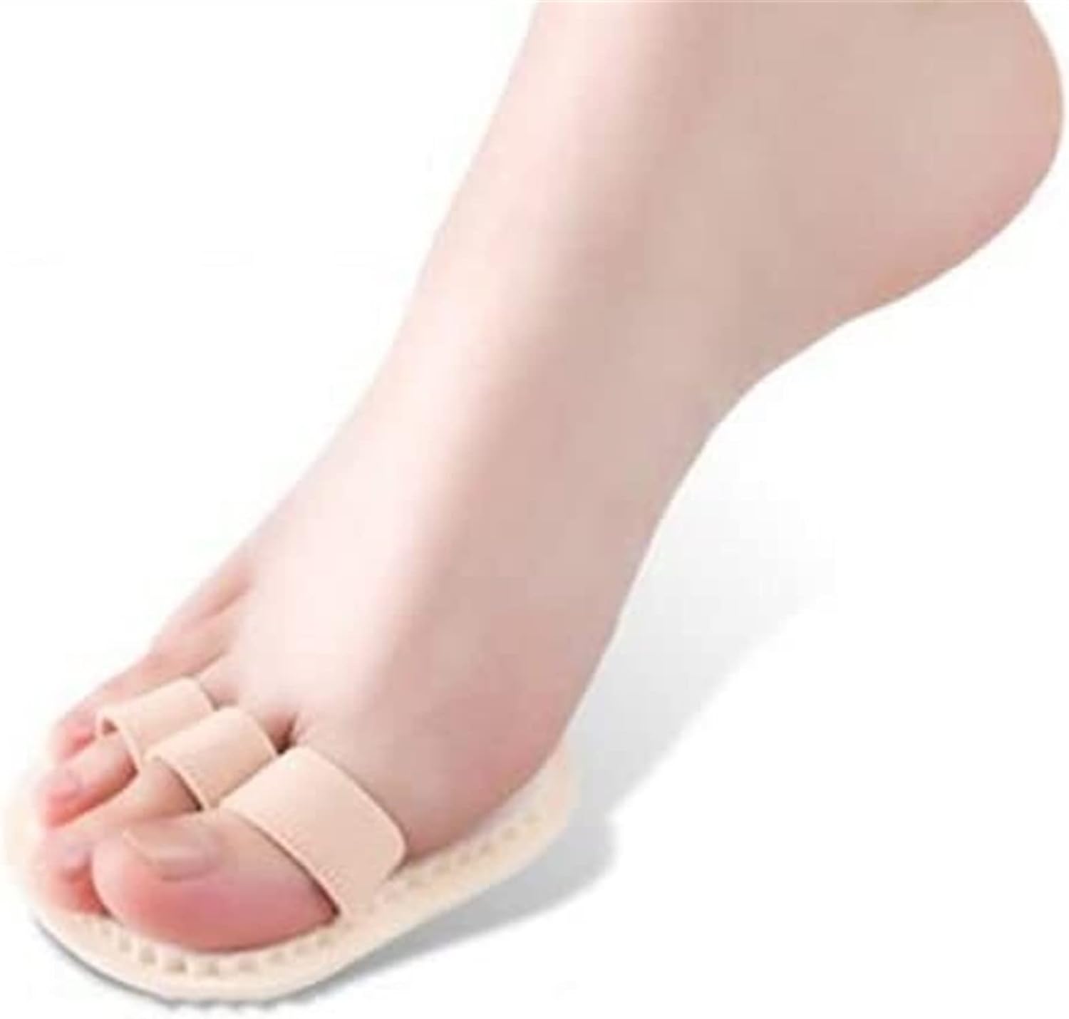 MUSUMI Toe Separators Spacers, 3-Toe Right Three Hammer Toe Overlap Corrector Crooked Straightener Protector Pad for Hallux Valgus Big Toe Bunion Pain Relief Correct Callus Blister (Left)