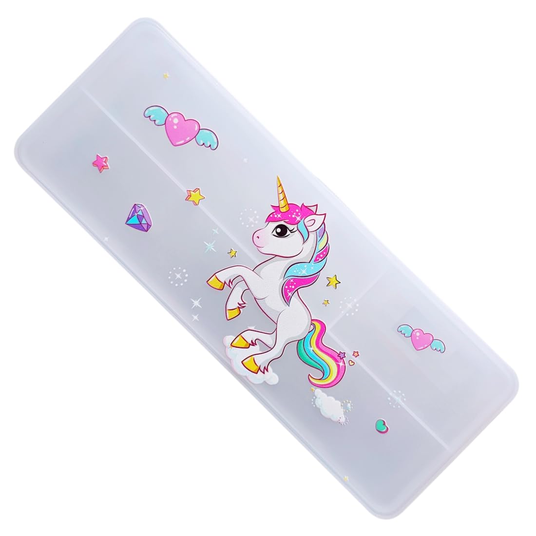 See full amazon price history chart for KARBD Translucent Double Sided Pencil Box Plastic Hardtop Case Spacious Big Clear Compartments 2 Sided Stationery Compass Geometry Box for Boys Girls Kids School Students (Unicorn Heart Design) KARBD Translucent Double Sided Pencil Box Plastic Hardtop Case Spacious Big Clear Compartments 2 Sided Stationery Compass Geometry Box for Boys Girls Kids School Students (Unicorn Heart Design) (B0CVGVYQN9) Amazon Price History, Amazon Price Tracker