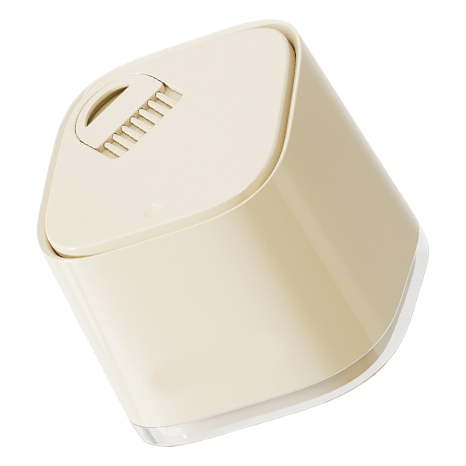 Jazuaiao Minimalists Small Trash Can Push Open Lid Garbage Bin with Brush Desktop Wastebasket Home Decorative Essential Small Waste Bin