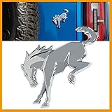 Badge Emblems for Bronc 2021 2022 2023 - ANMOSVO Truck Letters 3D Nameplate Car Decal Logo Sticker for Bronc Accessories 2021 2022 2/4 Door - Chrome Silver