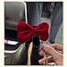 Lagnlnaoy 2pcs Car Rear Seat Hook Cute Bow Hanger Hook Closed Design Auto Hook Stainless Steel Headrest Hooks Car Accessorie Red Velvet Bow Car Headrest Decorative Accessories Gifts for Ladies