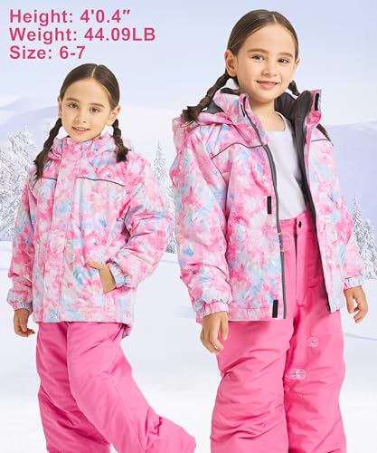 Image of Hiheart Boys Girls Winter Ski Jacket & Pants Set 2-Piece Snowsuit
