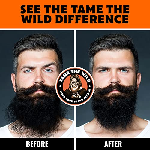 Tame The Wild Premium Beard Straightener Kit - Heated Beard Brush For Men - Beard Straightener Comb - Beard Grooming Kit: Heat Protectant, Beard Soap, Beard Balm, Wooden Comb & Storage Case - Gift Set #TOP4