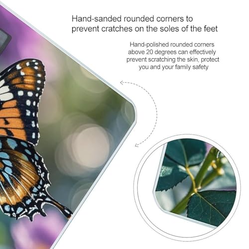 Báscula Digital de Baño con Diseño Mariposa y Vidrio Templado miniatura 4
