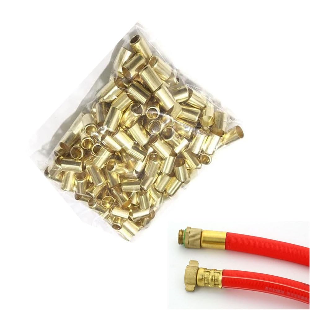 50 Stück Messing-Kompressionshülsen – langlebige Kupfer-Crimphülsen-Drahtverbinder for Rohrverbindungen (11–16 mm Innendurchmesser)(11mm)