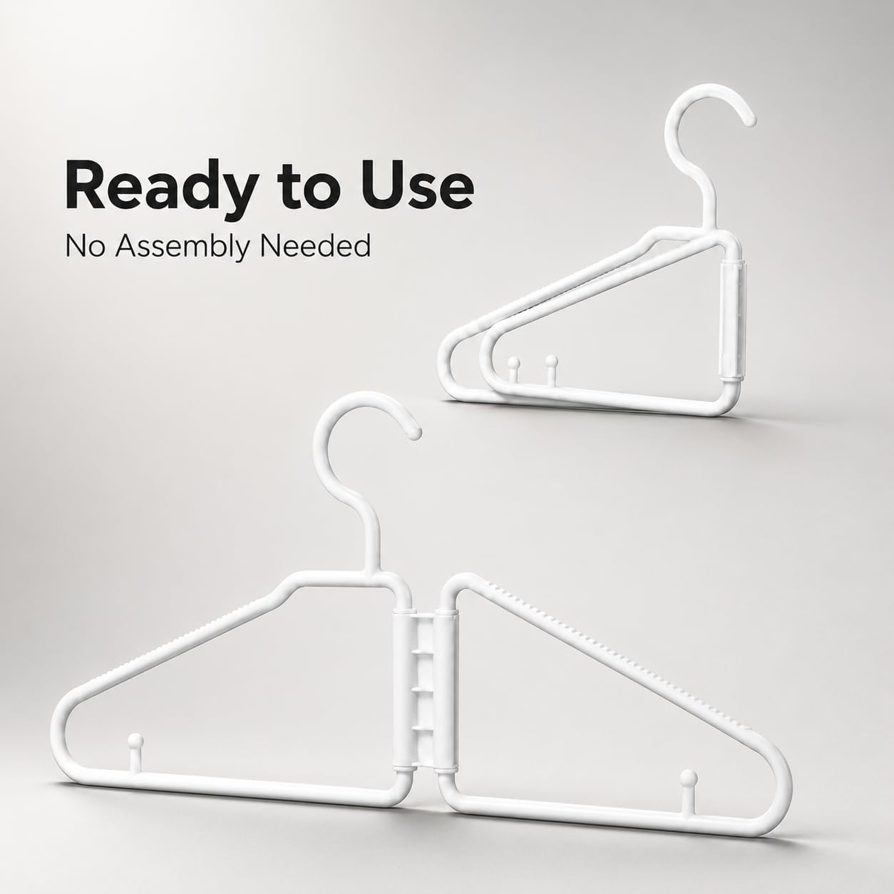 8 Pcs Foldable Hangers, Plastic Collapsible Hangers, Portable Folding Clothes Hanger, Foldable Travel Hangers, Foldable Hangers for Travel, Cruise, Home, Bedroom, Dorm (White) | No Assembly Needed | Standard Size | Folds Flat