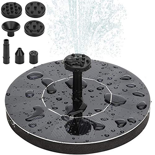 SunTop Mini-fontein op zonne-energie, 7 V, 1,4 W, borstelloze pomp op zonne-energie, waterspel, fonteinpomp, monokristallijn zonnepaneel