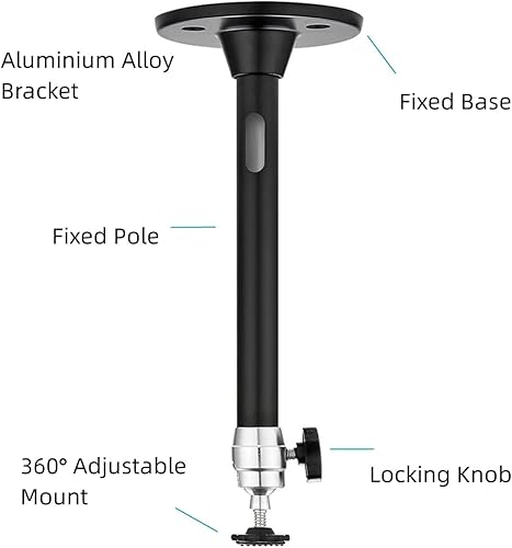 Miniatura 3 de Mini proyector de pared en techo, soporte de trípode de rotación de 360, compatible con la mayoría de mini proyectores, videocámara digital (5.315