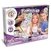 Science4you - Temporary Tattoos Kit for Kids 8+ Years - Tattoo Maker Studio with 60+ Tattoos: Dinosaur, Pirate - Educational Science Kit for Kids +8 Years
