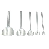 Vista 3 de DGOL 5 Sizes Leather Arch Curve Cutter Craft Strap Belt DIY Arc Flatter Curve End Corner Plated Cutting Punch Tool Kit