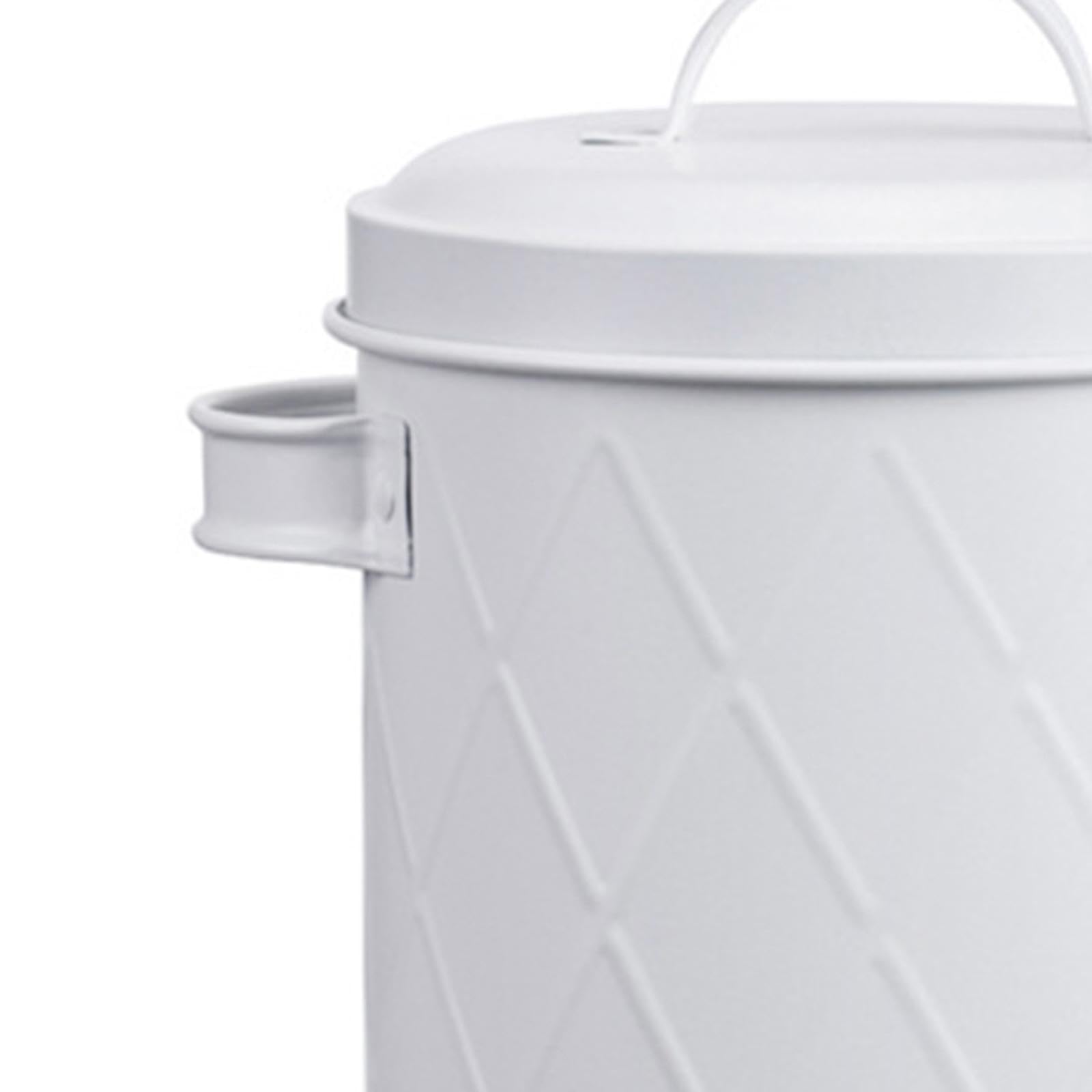 rockible Kartoffel Zwiebel Knoblauch Topf, Belüftete Metallbox, Gemüse Aufbewahrungsdose, Lebensmittelbehälter Eimer für Picknick, Outdoor, Langsames Kochen, C, Weißer Stil B