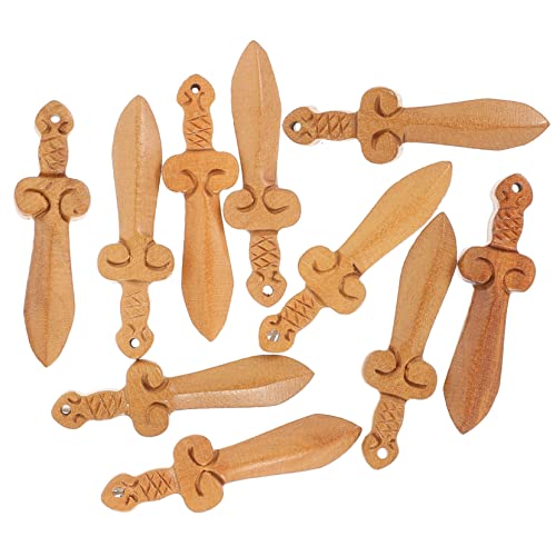 POPETPOP 10pièces Décorations Bois Sculptées Main Ornements De Maison Artisanaux Pour Style Créatif Et Épuré