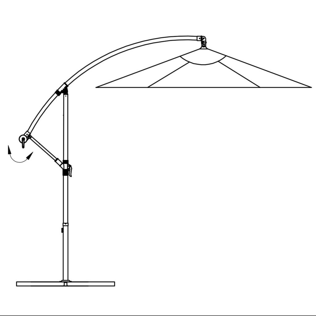 Homgoday Parasol przeciwsłoneczny, 3 m piaskowo-biały, parasol przeciwsłoneczny, parasol przeciwsłoneczny, parasol ogrodowy, parasole zewnętrzne, parasol plażowy, wiatroszczelny parasol tarasowy