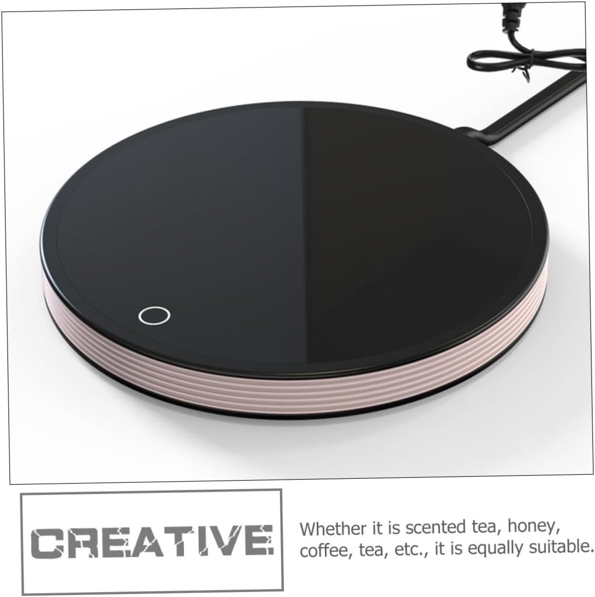 Household Cup Heater Warmer Pad for Office and Home Compact Electric Mug Heating Plate with Even Heat Distribution Suitable for Coffee Tea and Water Lightweight and Portable