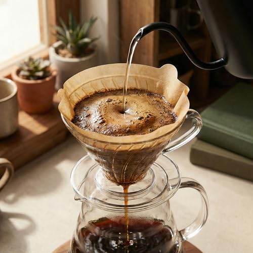 300Pcs Coffee Filters #2, Disposable Unbleached V60 Coffee Filter 2-4 Cup — view 6