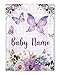 FLOCHIL Personalized Baby Blankets, Custom Baby Blanket - Baby Blanket with Name for Girls, Best Gift for Baby, Newborn Floral Plush Fleece (30x40)