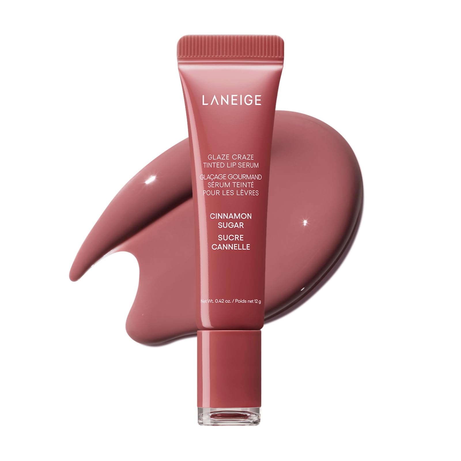 Laneige Glaze Tin Trip Serum, Cinnamon Sugar, 0.4 oz (12 g), Lip Balm, Lip Mask, Moisturizer, Korea