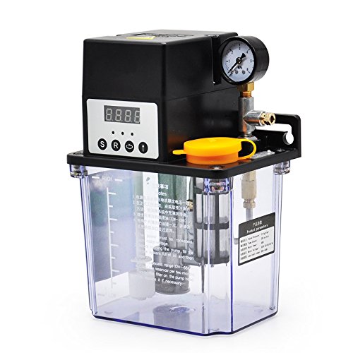 TECHTONGDA Automatic Lubricating Oil Pump, 220V Electric Lubricants Pump, 2L CNC Lubricating Pump with Pressure Testing, Single Display Punching Milling Machine Tool Lathe Oiler, Oil Filling Pump