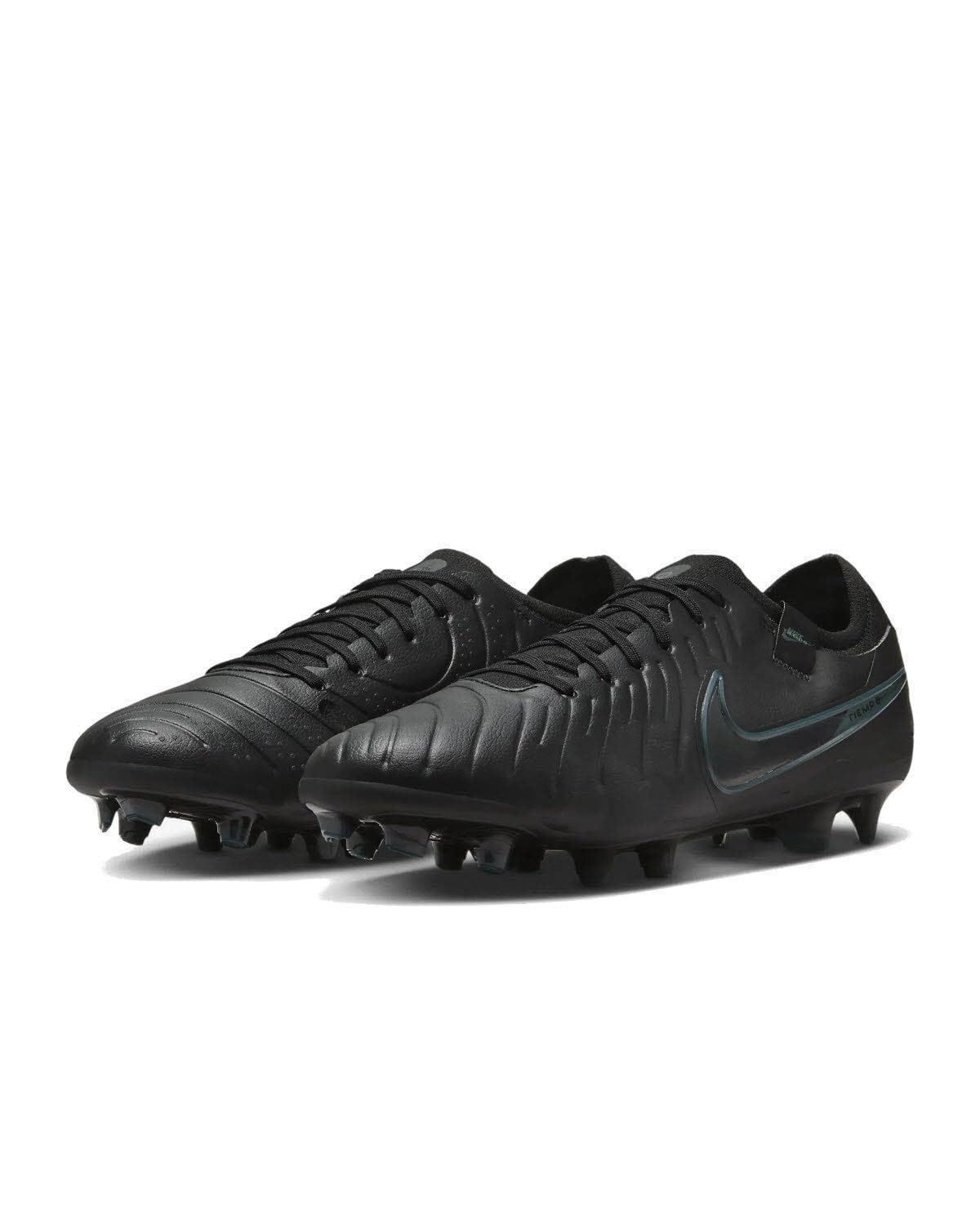 Nike Tiempo Legend 10 Pro Firm-Ground Low-Top Soccer Cleats (DV4333-002, Black/Deep Jungle/Black) Size 8