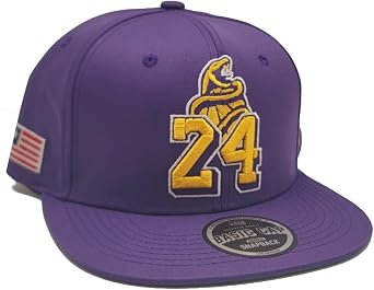 Los Angeles Legend Basic New Kobe 24 Mamba Purple Gold Era Snapback Hat Cap