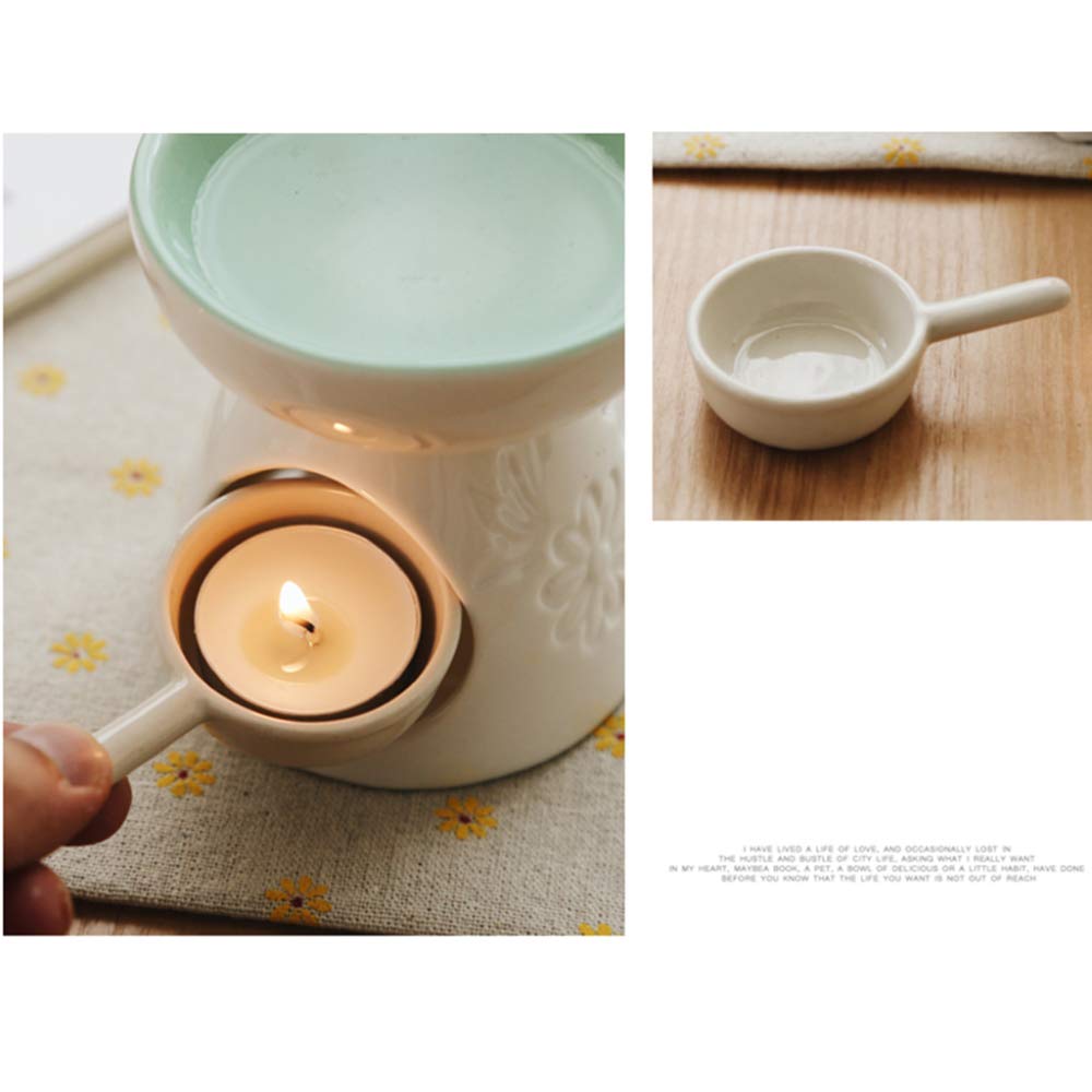 Vela perfumada Fragancia Melter Portavelas de té, Cerámica Cera eléctrica Derretir Calentador Vela Encerado Calentador Quemador Derretir Cera Cubo Melter Fragancia Calentador Spa y aromaterapia,B