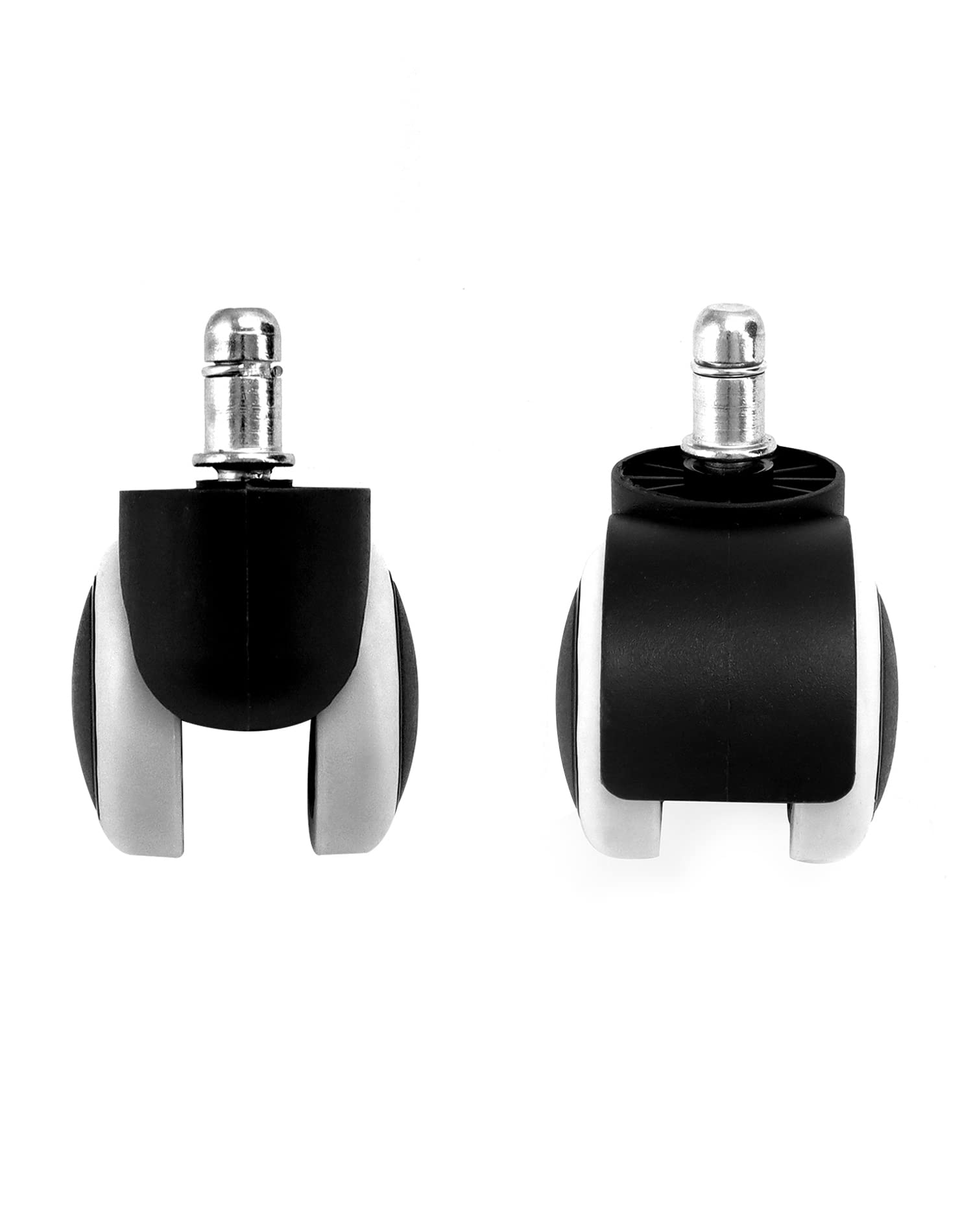 QWORK® 5 sztuk wymiana krzeseł biurowych kółka 11mm/50mm, kółka do krzeseł biurowych, kółka do krzeseł, kółka do twardych podłóg, na krzesła biurowe