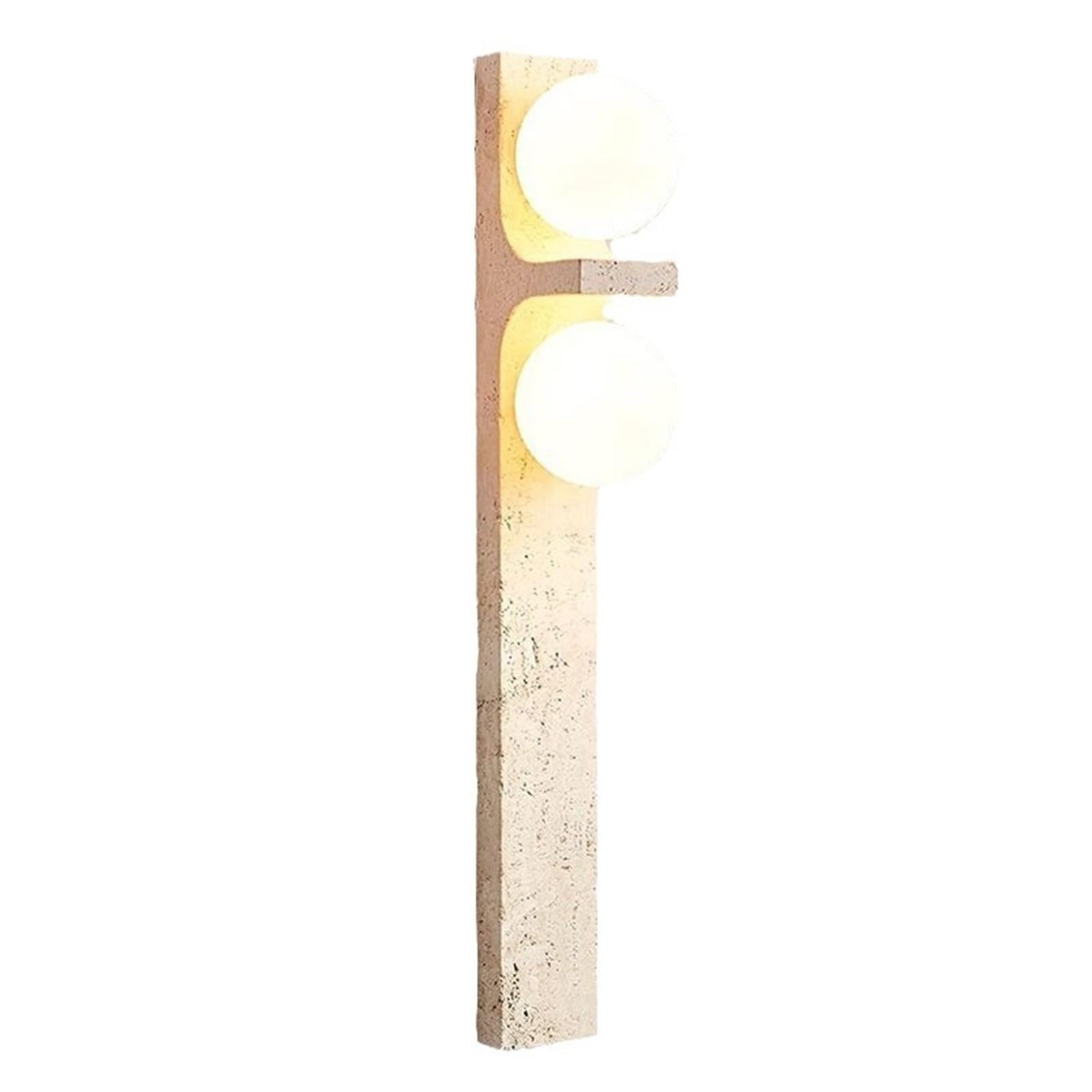 VALORCIRONA Lamps Wabi-sabi Style Yellow Rice White cave Stone wall lamp Simple Fashion Cream Bedroom Study Aisle Corridor Lamps(Whitelight6000K)