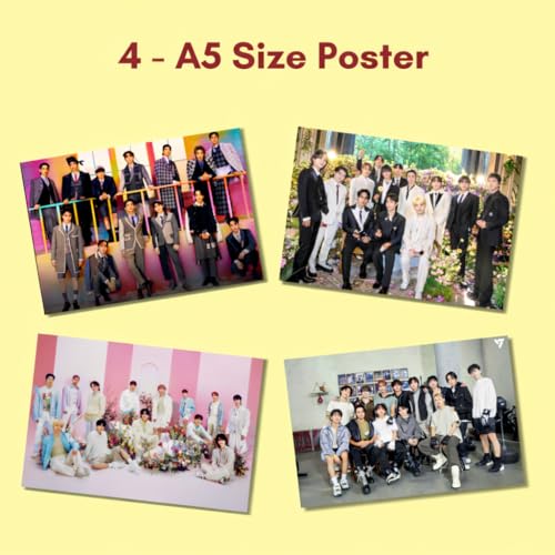 Image of Seventeen Poster Combo Pack of 6 Poster, 10 Photocards, 10 Polaroids, 1 Sticker Sheet (All Self Adhesive 125GSM) | Pinterest Wall Posters | K-Pop Posters, Photocards | All in One Combo (Seventeen)