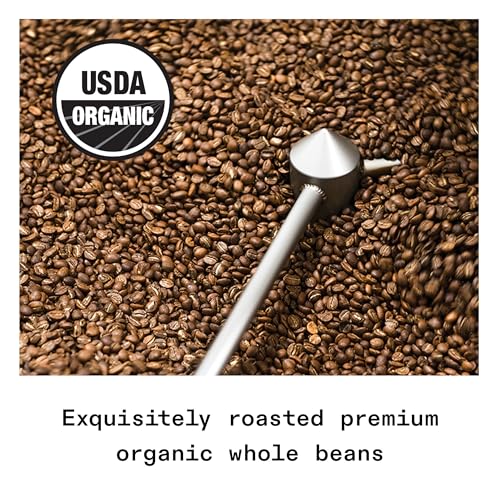 Image of Blue Bottle Whole Bean Organic Coffee, Balanced, Medium Roast, bag 12 Ounce (Pack of 6)