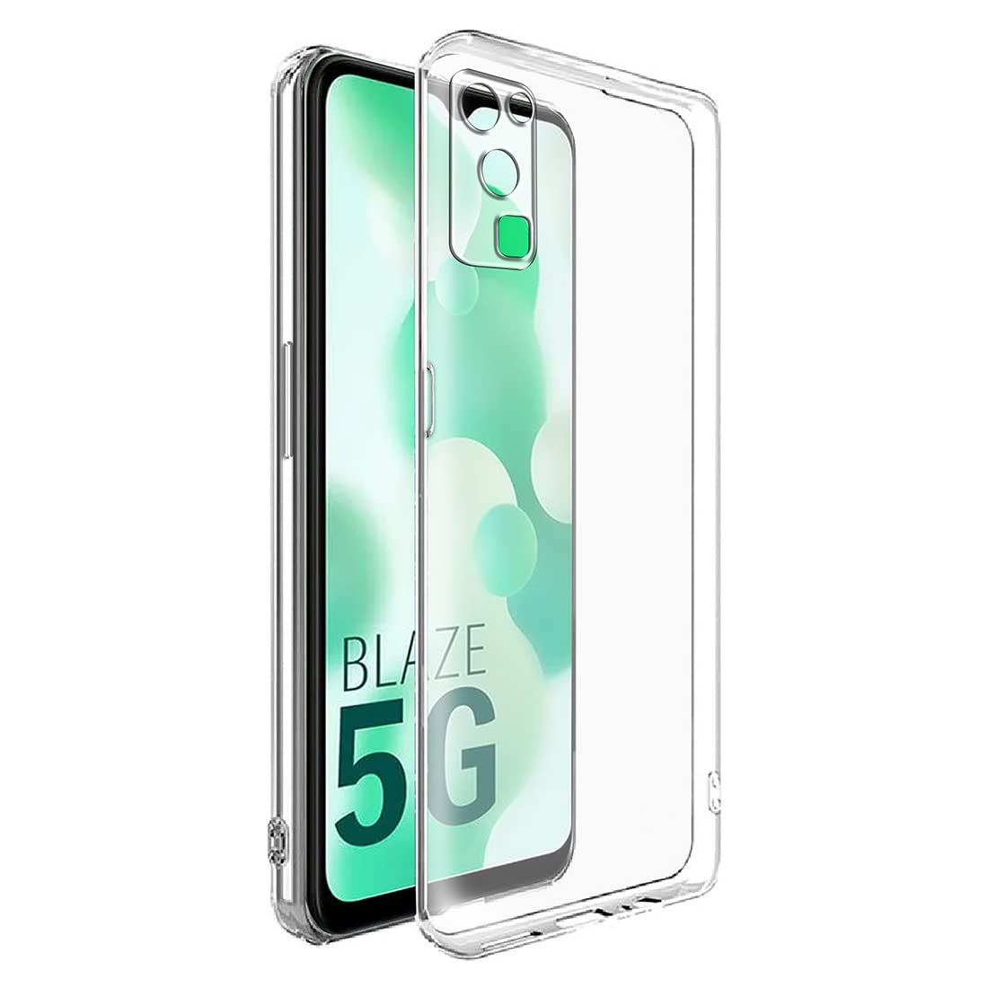 Amazon Brand- Solimo Basic Case for Lava Blaze 5G (Silicone_Transparent)