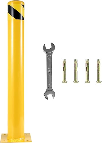 Miniatura 12 de VEVOR Bolardo de seguridad, poste de bolardo de altura de 36 pulgadas, poste de bolardo de seguridad de tubería de acero de 5.5 pulgadas