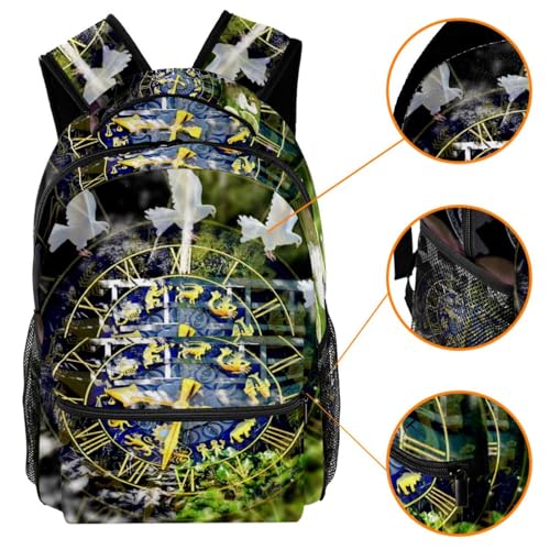 Sac à dos d'école astrologie et sac de voyage multicolore pour ado