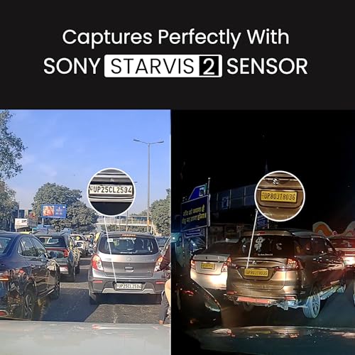 Image of Dylect Sense 4K Max 2 Channel Dash Cam with Sony STARVIS 2, 4K Front + 1080p Rear, ADAS Safety, GPS, Wi-Fi, Night Vision, 140 Wide Angle, Loop Recording, 2.4 inch IPS, Supports 1TB