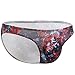Generic Mens Sexy Low Rise Briefs Print Hawaiian Bikini Underwear for Men with Ball Pouch Stretchy Fashion Brief Thongs, Medium, Blue #02