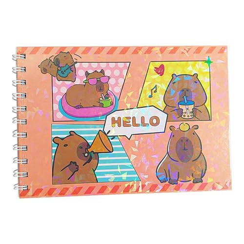 Bobbie Goods Coloring Livre mignon, livre de coloriage capybara, pages de dessin Capybara, compatibles avec les crayons et marqueurs, les designs à thème mignons, 21x14cm pour les crayons marqueurs