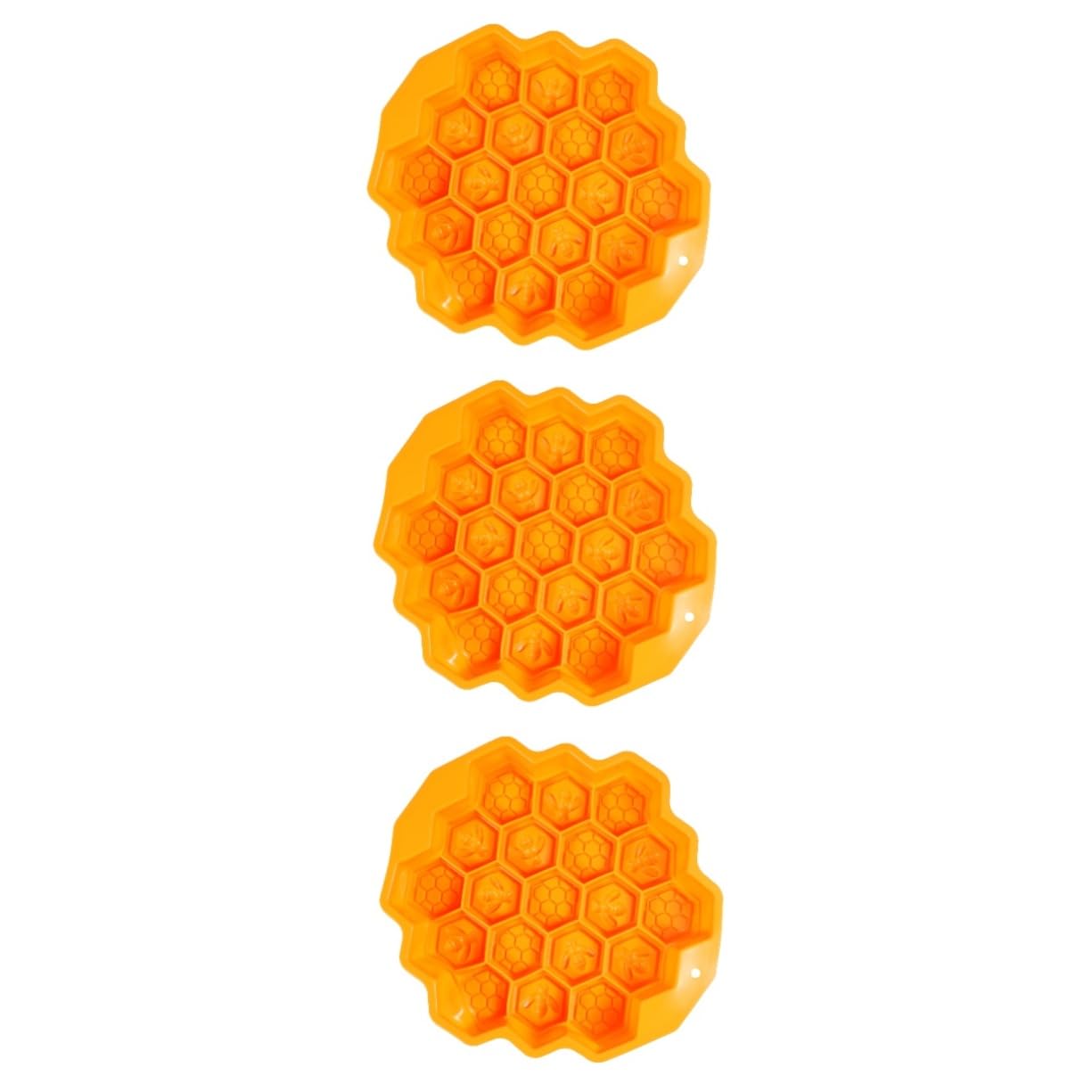 EXCEART 3pezzi Stampo Per Torte Silicone Forma Di Favo Utensile Da Cucina Creativo e Divertente Per Colore Arancione Facile Da Usare e Antiadesivo