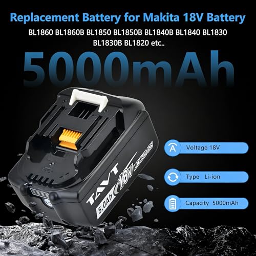 Batterie BL1850 18V 5Ah compatible BL1860 BL1840 BL1830 DC18RC - 2