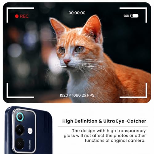 Image of ArmourPro Camera Rings Tempered Glass Compatible for Realme C85 (6.78 Inches) Tough HD Individual Aluminum Alloy Rings 9H Camera Cover, Scratch-Resistant,Camera Lens Protection| Silver, 1 Pack