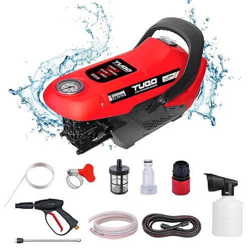 Image of TUQO High Pressure Car Washer, 1750 Watts Motor, 145 Bars Pressure, 10L /Min Flow Rate, 9m Steel Mesh Outlet Hose, Portable for Car, Bike, Home & Outdoor Cleaning- HW2020