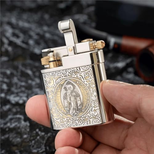 Encendedor de queroseno con encendido deslizante lateral de cobre y llama suave de colección 3
