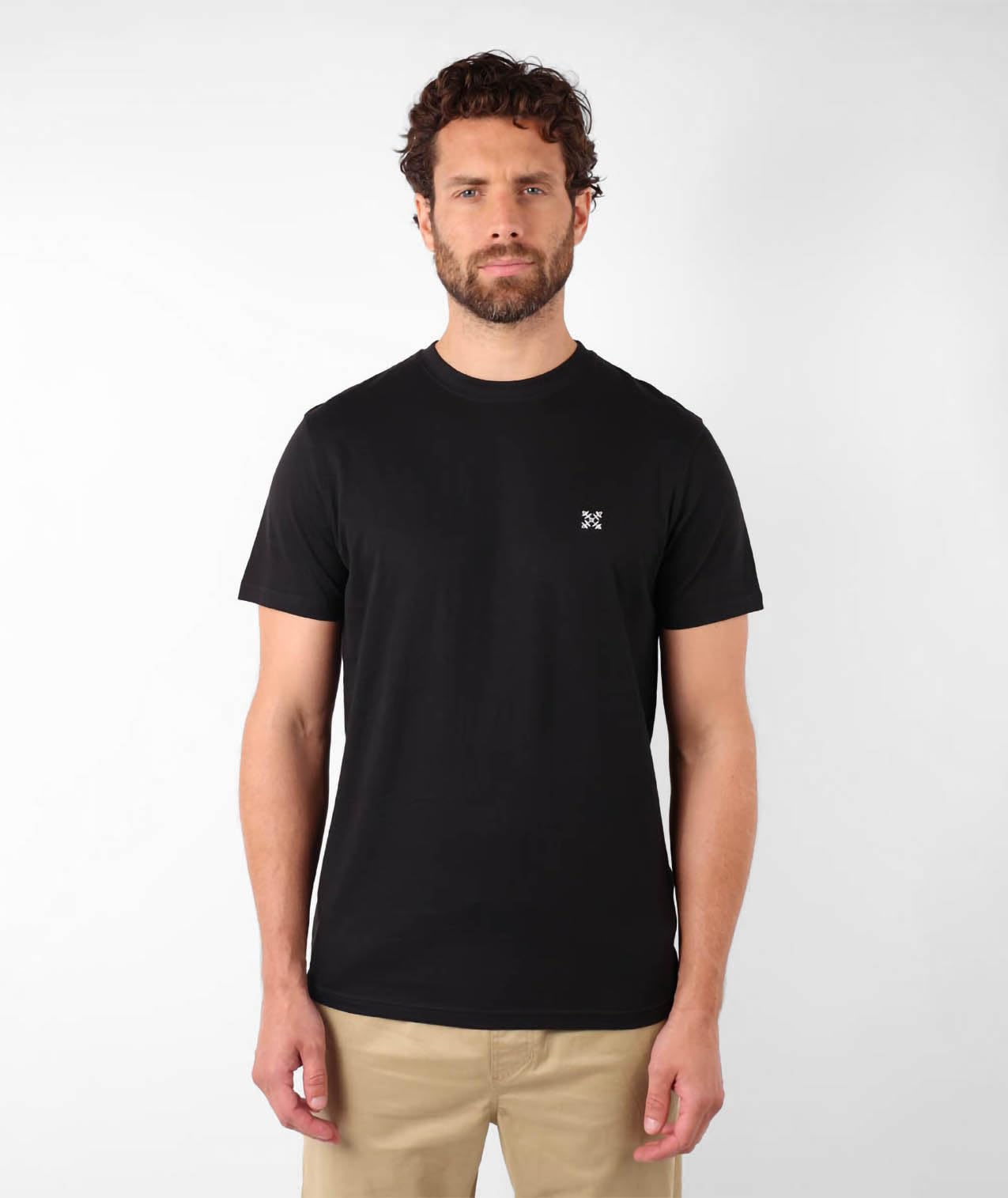 OXBOW Tee shirt uni 4flo brodé poitrine TEBAZ Essentials Hiver 2026 Manches courtes, Col rond, Uni
