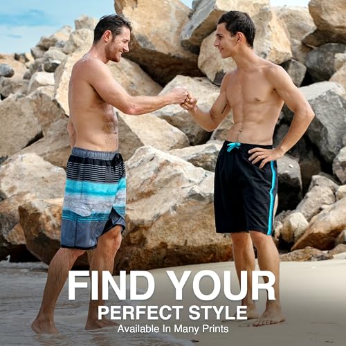 Image of Kanu Surf Men's Big Viper Extended Size Stripe Swim Trunk