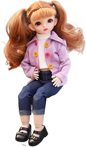 BJD - Muñeca con ropa, zapatos, articulaciones movibles, muñeca de 12 pulgadas, muñeca de 11.8in, 16, muñecas de maquillaje con ropa de moda para