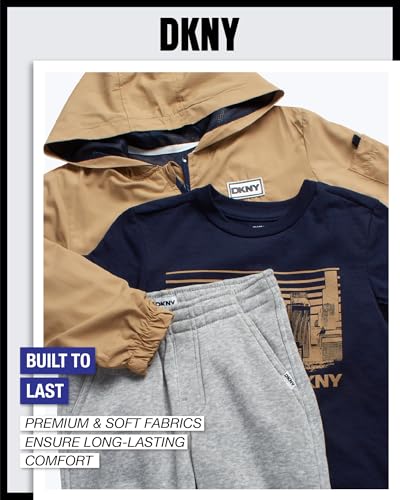 DKNY Boys' Sweatsuit Set - 3 Piece Hoodie, T-Shirt, and Jogger Pants (4-12)3
