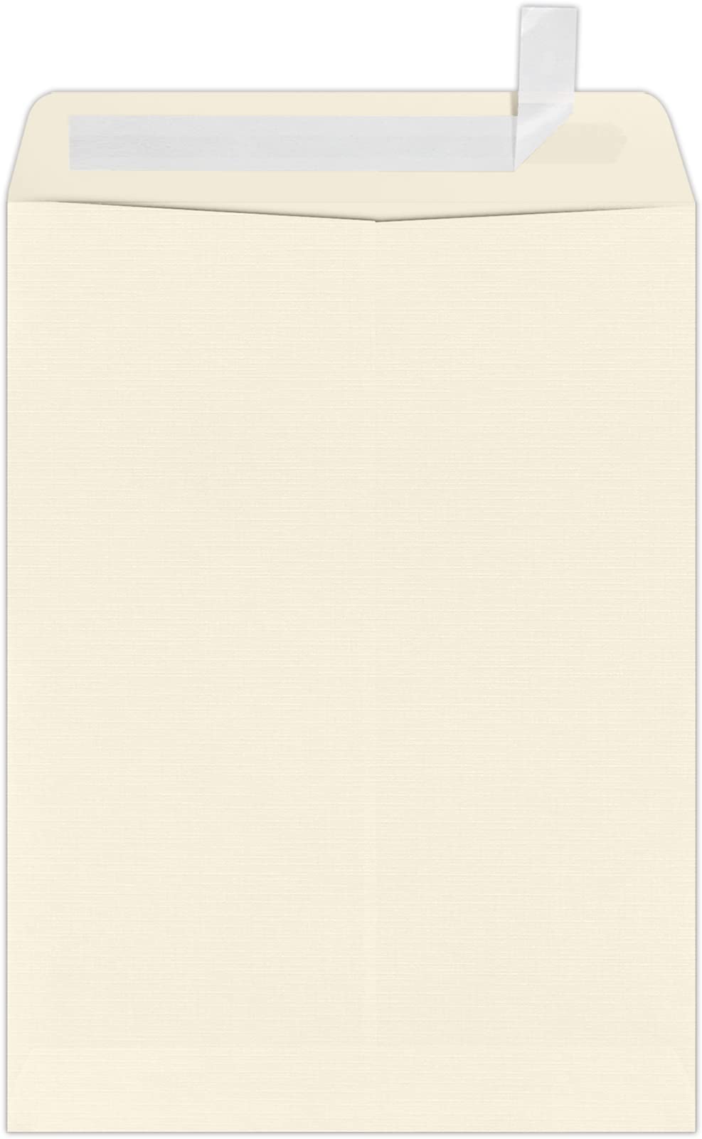 LUXPaper 9 x 12 Open End Envelopes | Peel & Press | Natural Linen | 80lb. Text | 1,000 Qty