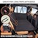 RUYICZB Dog Car Seat Cover for Back Seat,Hard Bottom Car Seat Cover for Dogs with Door Protectors for Traveling and Camping with Pets,Dog Hammock for Car SUV,Black a