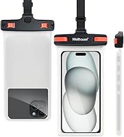 Vista 30 de Funda universal impermeable para teléfono con cordón para teléfono celular IP8X buceo al aire libre playa flotante bajo el agua hasta 7.0 pulgadas