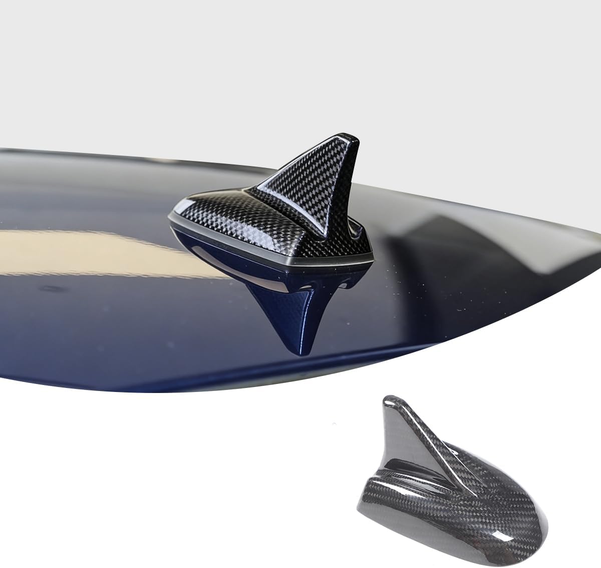 100% Real Carbon Fiber Car Shark Fin Antenna Cover Roof Aerial Compatible with Maserati Ghibli 2017-2026 Vehicle Shark Fin Shape Cover,Auto Cars Antenna Accessories