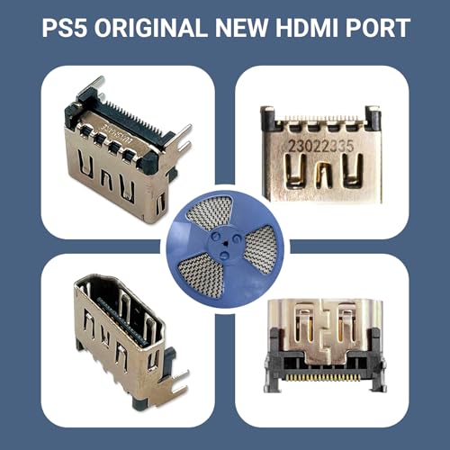 Image of PAOBTEIY 2pcs HDMI Port Replacement for Playstation 5 With 10-in-1 Kits, HDMI Display Socket Connector Jack for Sony PS5. [playstation 5]